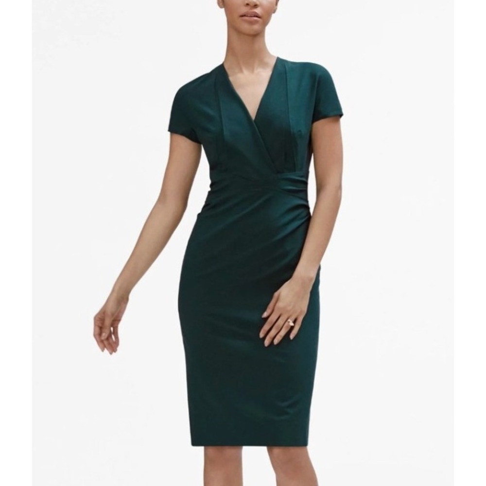 MM LaFleur The Emma Sheath Dress in Viridian Green sz 14